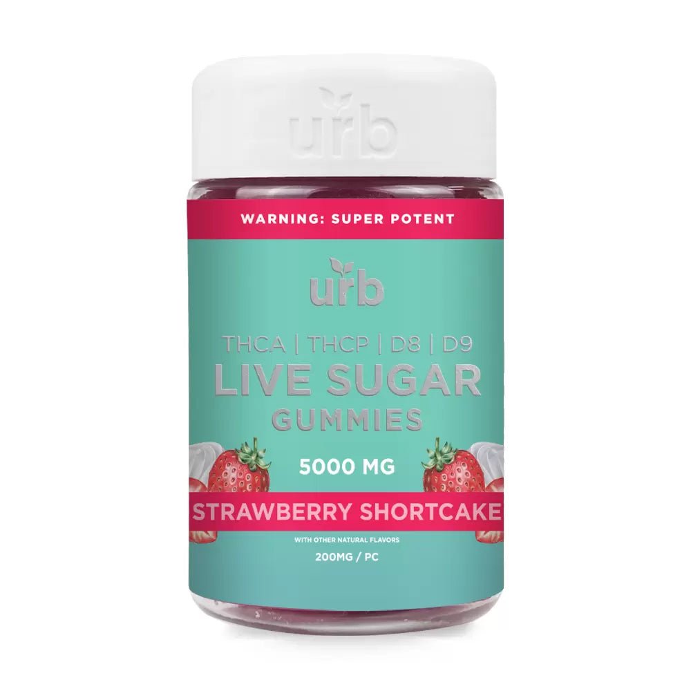 Urb Live Sugar Gummies 5000mg - Strawberry Shortcake - HempWholesaler.com