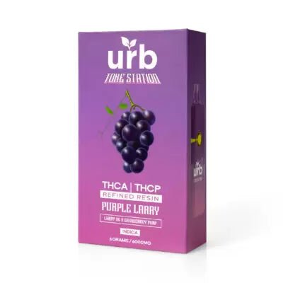 Urb Toke Station THCA 6g Disposable Vape - Purple Larry (Indica) - HempWholesaler.com