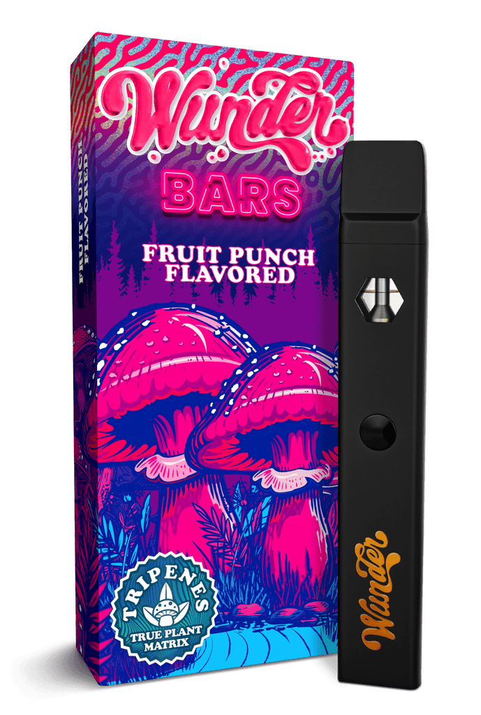 Wunder Bars - Mushroom Disposable 2.2g - Fruit Punch - HempWholesaler.com