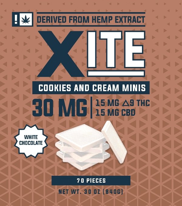Xite Delta 9 Cookies and Cream Mini's - 70ct
