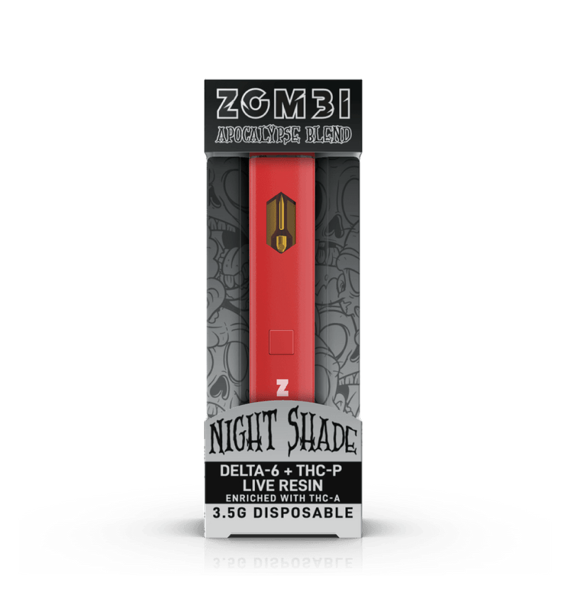 Zombi Apocalypse Blend 3.5g Disposable - Delta6/THCp/Live Resin Thca - Night Shade - HempWholesaler.com