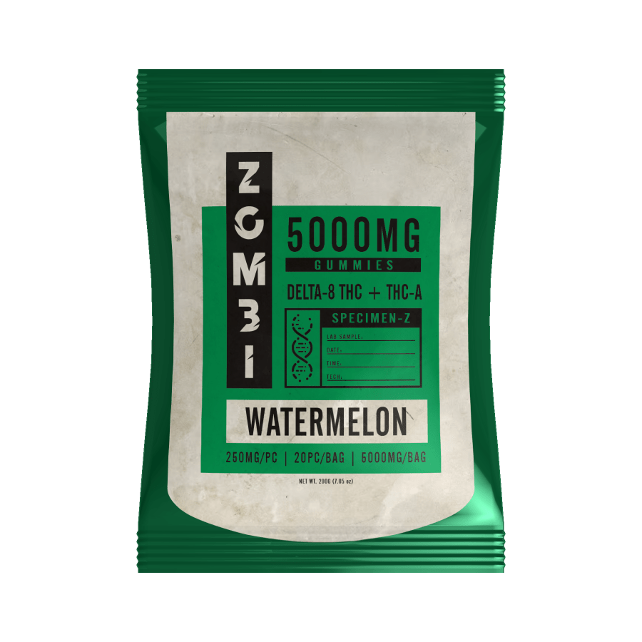 Zombi Specimen Z - THCA+D8 Gummies 5000mg - Watermelon - HempWholesaler.com